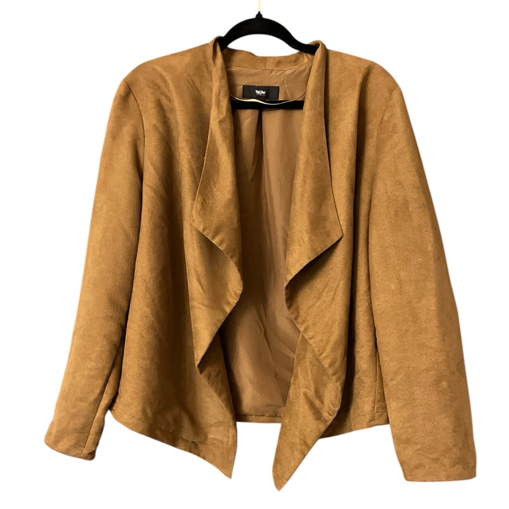 Mossimo brown suede open front jacket